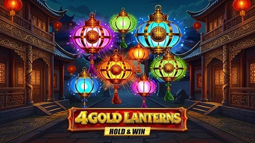 Casino Slots 4 Gold Lanterns Hold and Win