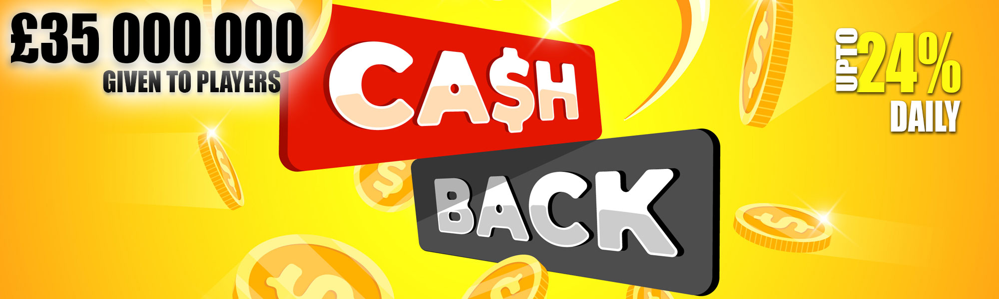 Hustles Casino loyalty program | Daily Cashback | Upto 24%